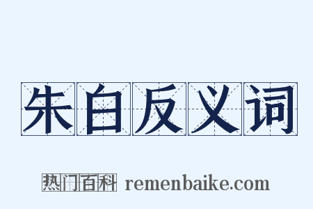 朱白反义词是什么意思的图片